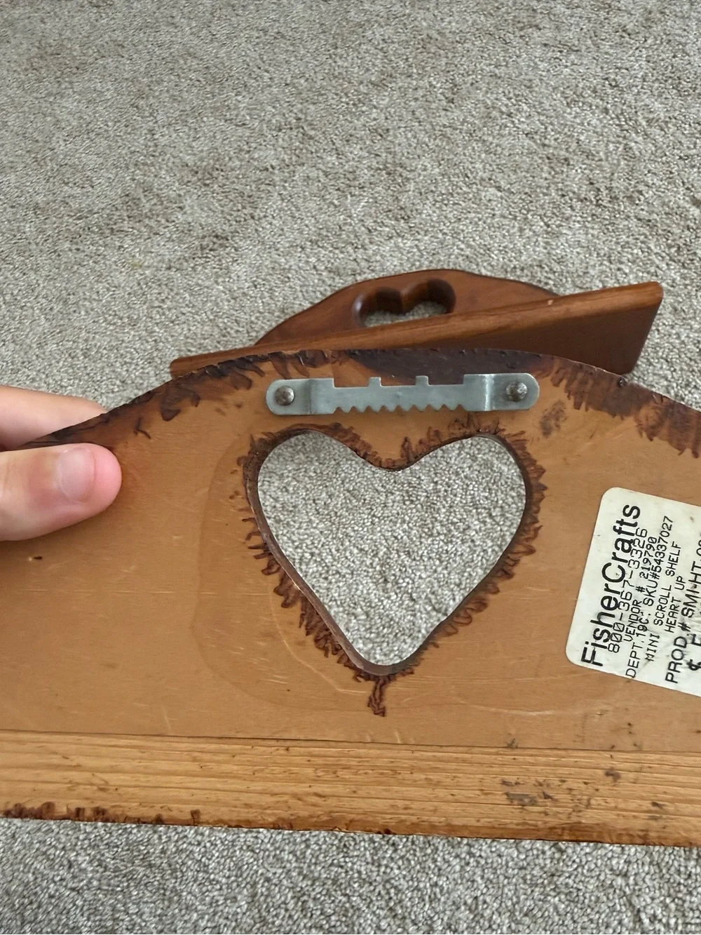 Set of heart shelves